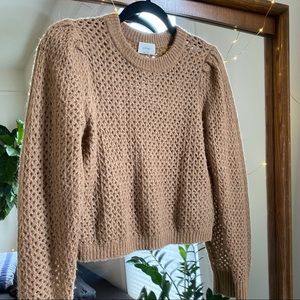 Aritzia Tan Knit Sweater